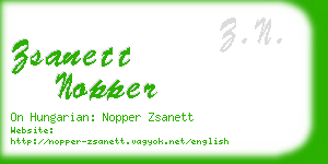 zsanett nopper business card